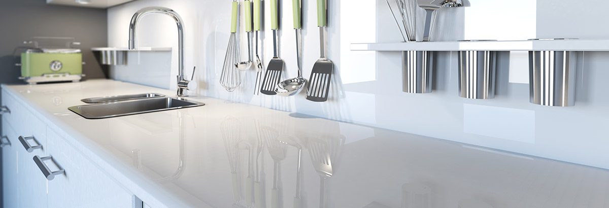 close up image of kitchen countertop